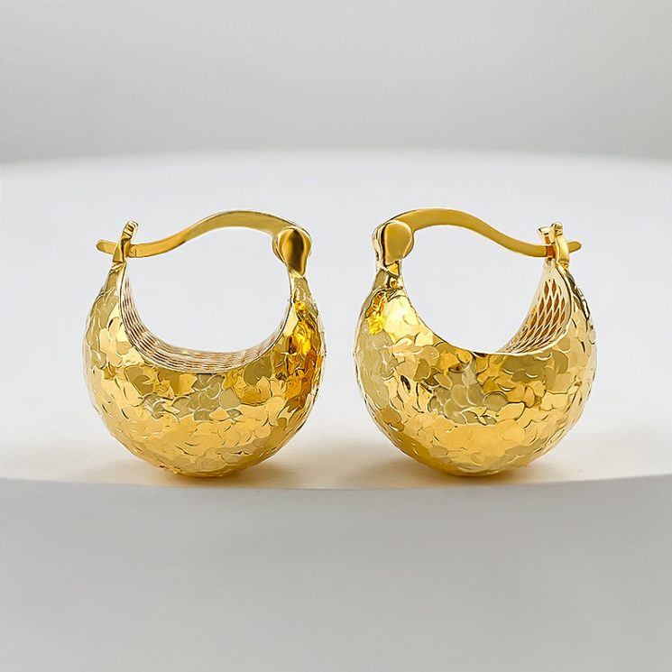 S925 Sterling Silver Sparkling Crushed Ice Pine Cone Earrings for Women – Glittering Ice Ball Design - Image 6