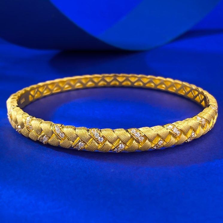 S925 Silver Gold-Plated Polka Dot Wheat Braided Bracelet for Women – Elegant & Trendy Design - Image 5