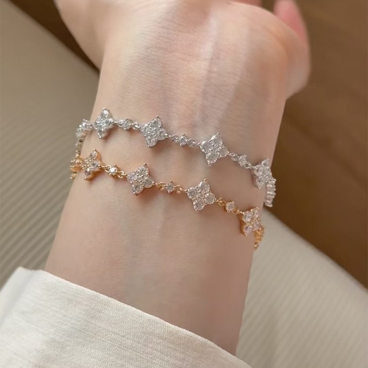 S925 Silver Full Diamond Inlaid Bracelet for Women – Elegant & Sparkling Luxury Design - Image 4