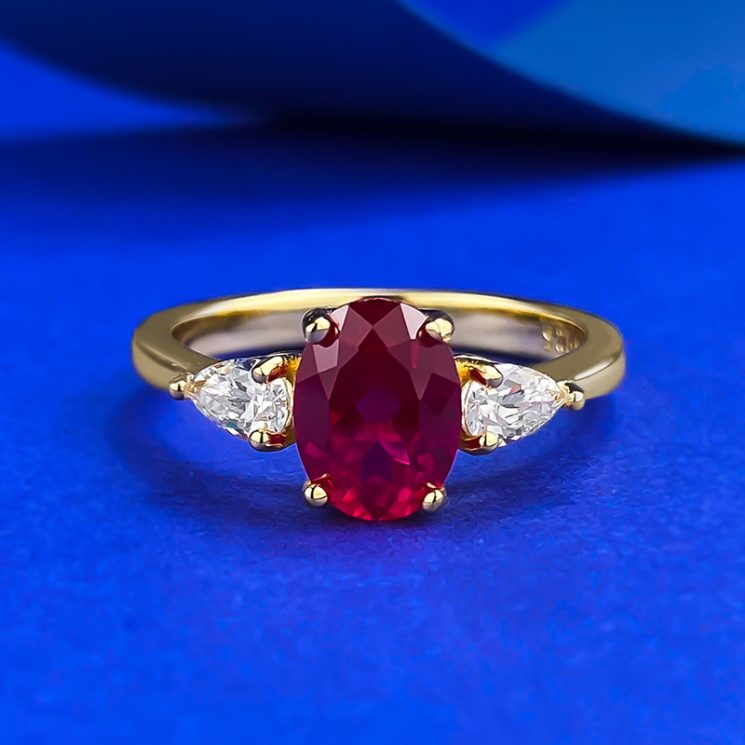 S925 Silver Pigeon Blood Red 6x8mm Oval Red Corundum Ring for Women – Luxurious & Elegant Design - Image 7