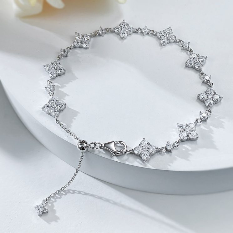 S925 Silver Full Diamond Inlaid Bracelet for Women – Elegant & Sparkling Luxury Design - Image 6